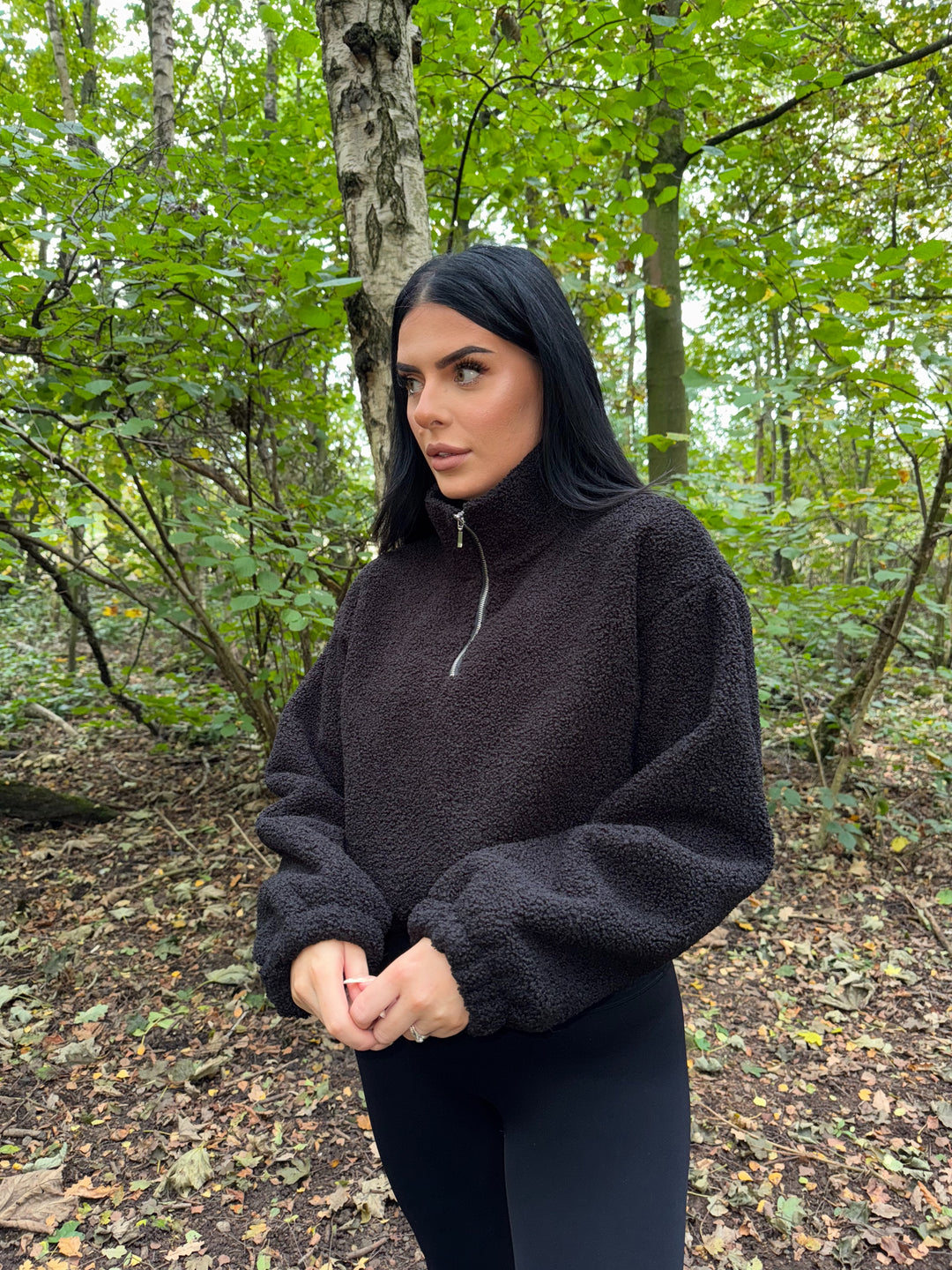 Asante Luxury Half Zip Fleece - Black