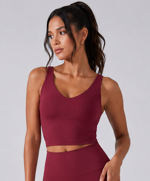 Contour Collection Bra Top - Merlot